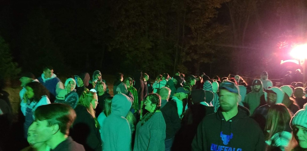 Dark Descent Hayride Crowd